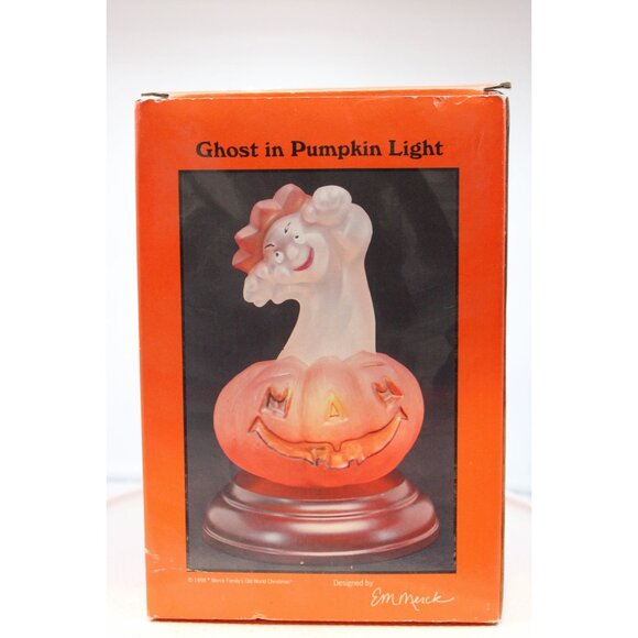 Ghost in Pumpkin Light - Merck Old World Christmas - 1998 - Rare - Picture 1 of 6